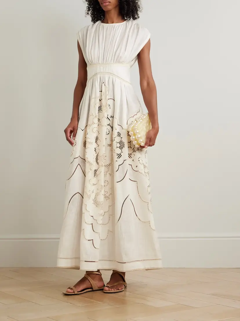 Zimmermann Daylight Broderie Anglaise Linen Midi Dress | Thumbnail 2 Zimmermann Daylight Broderie Anglaise Linen Midi Dress | Thumbnail 2