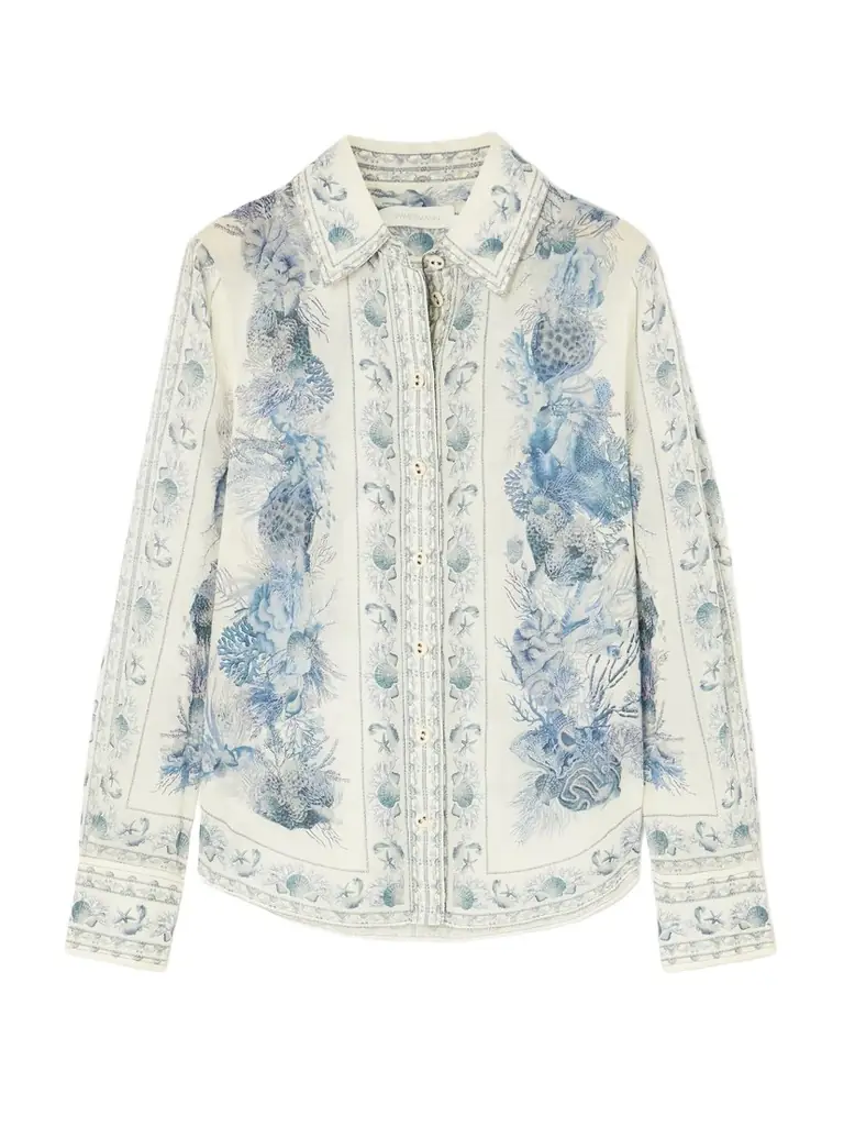 Zimmermann Wanderlust Printed Cotton Shirt | Image 1 Zimmermann Wanderlust Printed Cotton Shirt | Image 1