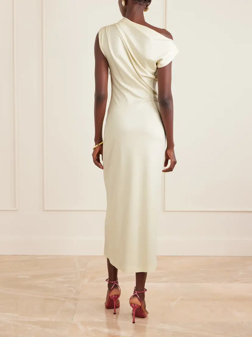 Oscar de la Renta Draped Printed Jersey Midi Dress | Thumbnail 3