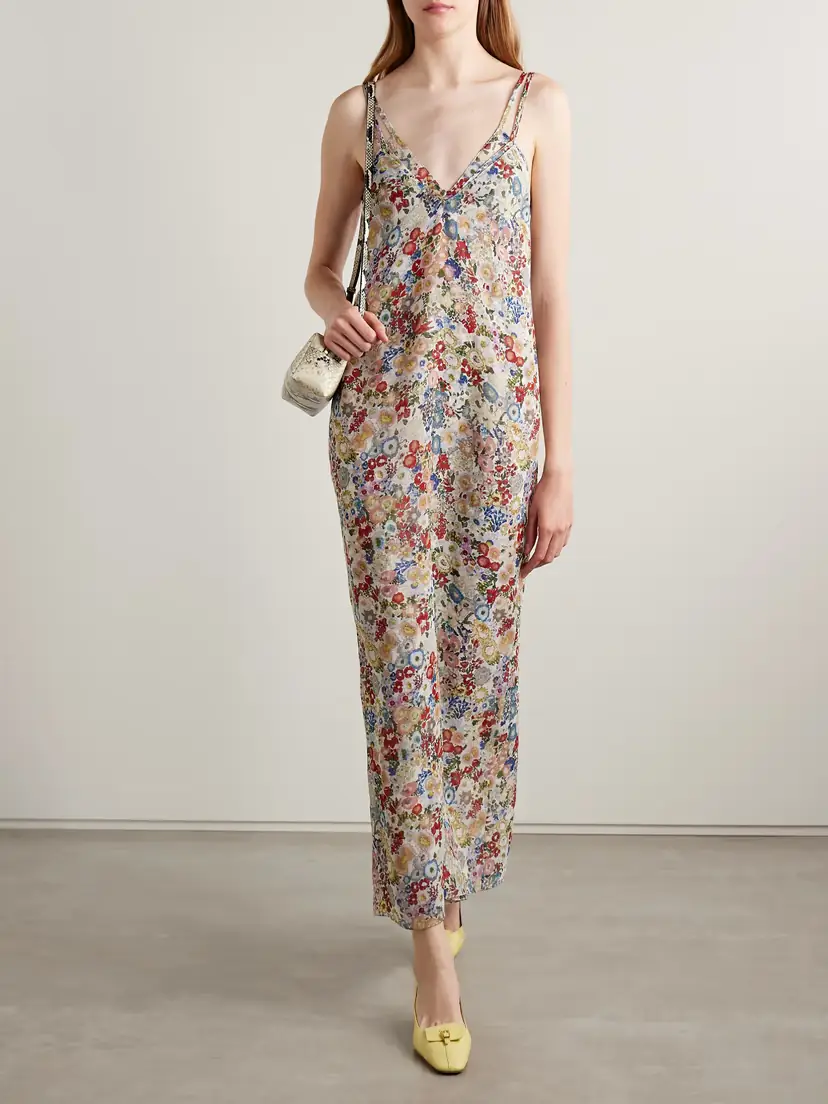 Khaite Taja Floral-print Silk-chiffon Dress | Thumbnail 2 Khaite Taja Floral-print Silk-chiffon Dress | Thumbnail 2