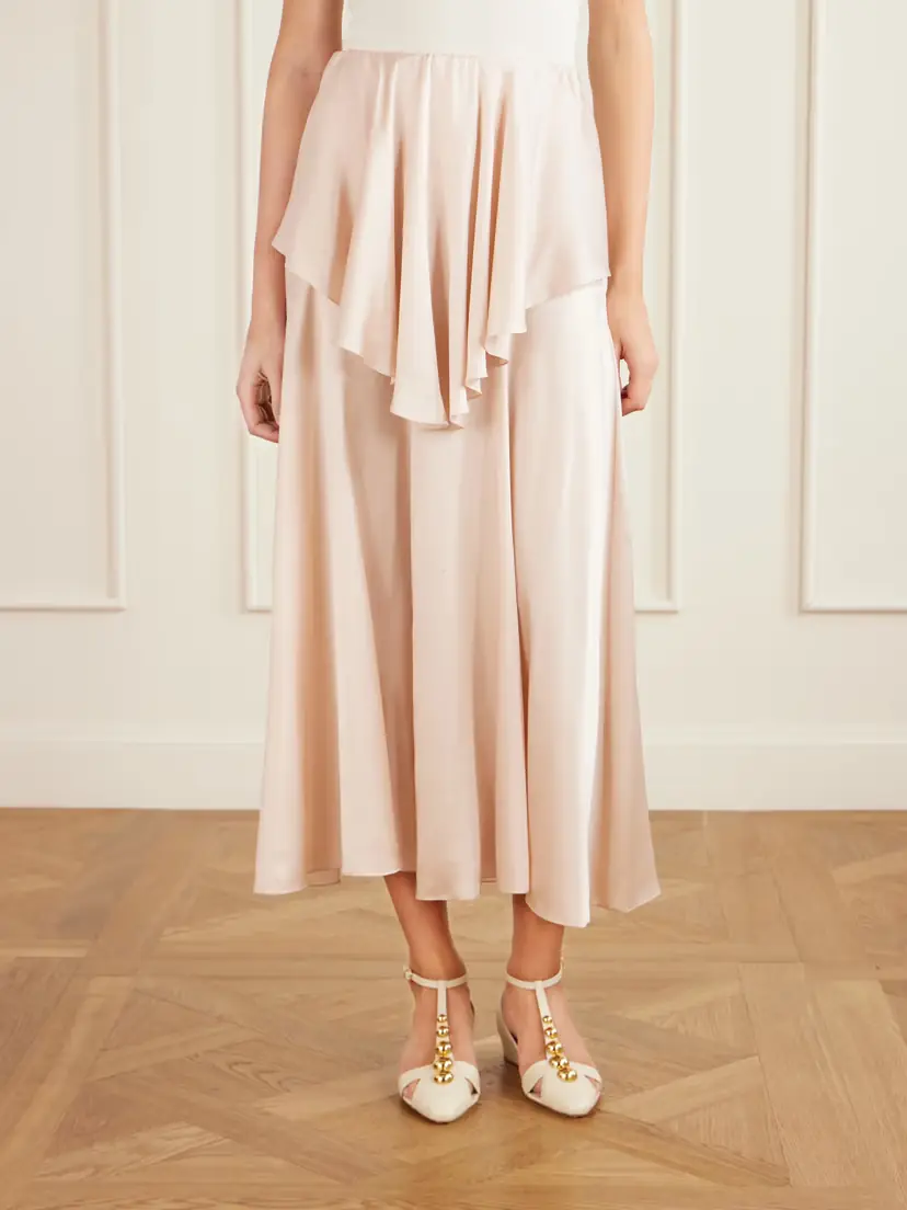 Chloé Layered Silk-satin Midi Skirt | Thumbnail 3