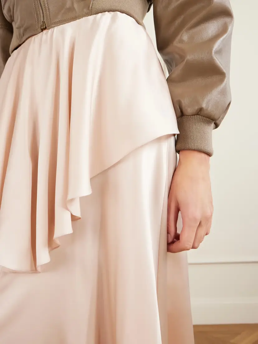 Chloé Layered Silk-satin Midi Skirt | Thumbnail 5