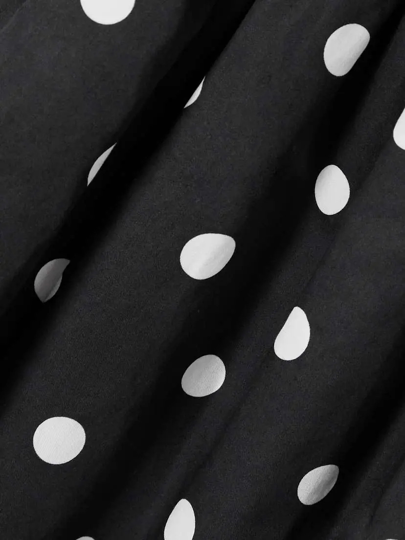 Self-Portrait Off-the-shoulder Polka-dot Cotton Mini Dress | Thumbnail 4