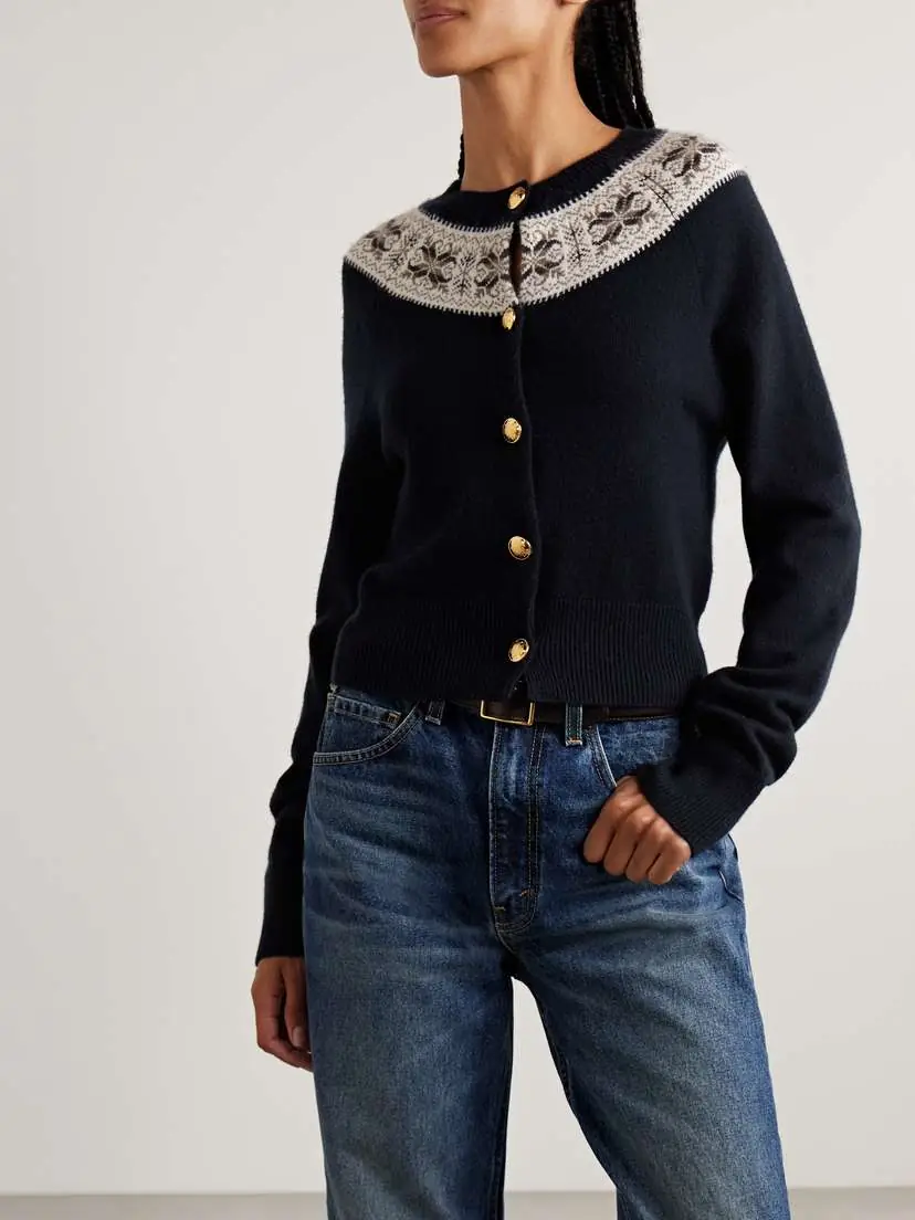 Nili Lotan Josefa Fair Isle Cashmere Cardigan | Thumbnail 3