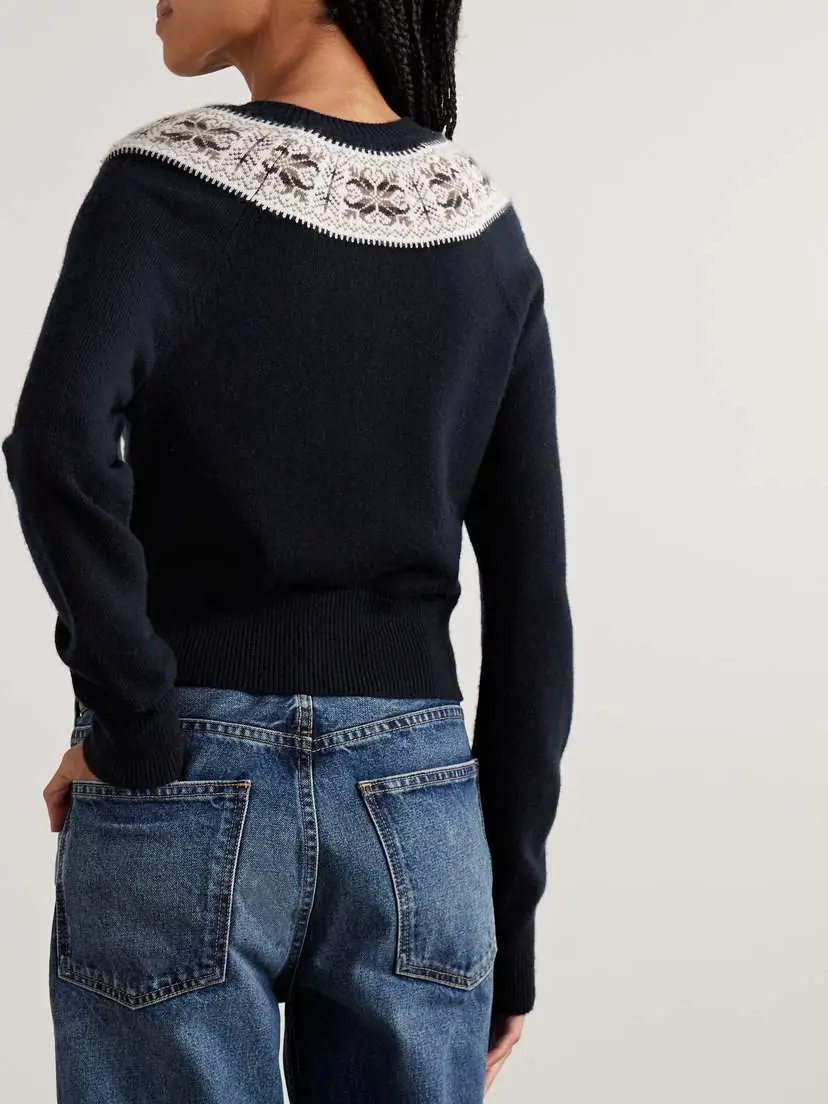 Nili Lotan Josefa Fair Isle Cashmere Cardigan | Thumbnail 4