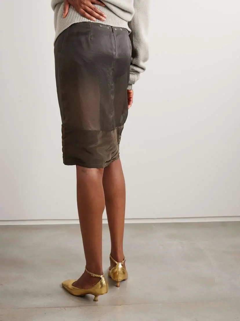 Calvin Klein Collection Mabel Satin-trimmed Organza Skirt | Thumbnail 4 Calvin Klein Collection Mabel Satin-trimmed Organza Skirt | Thumbnail 4