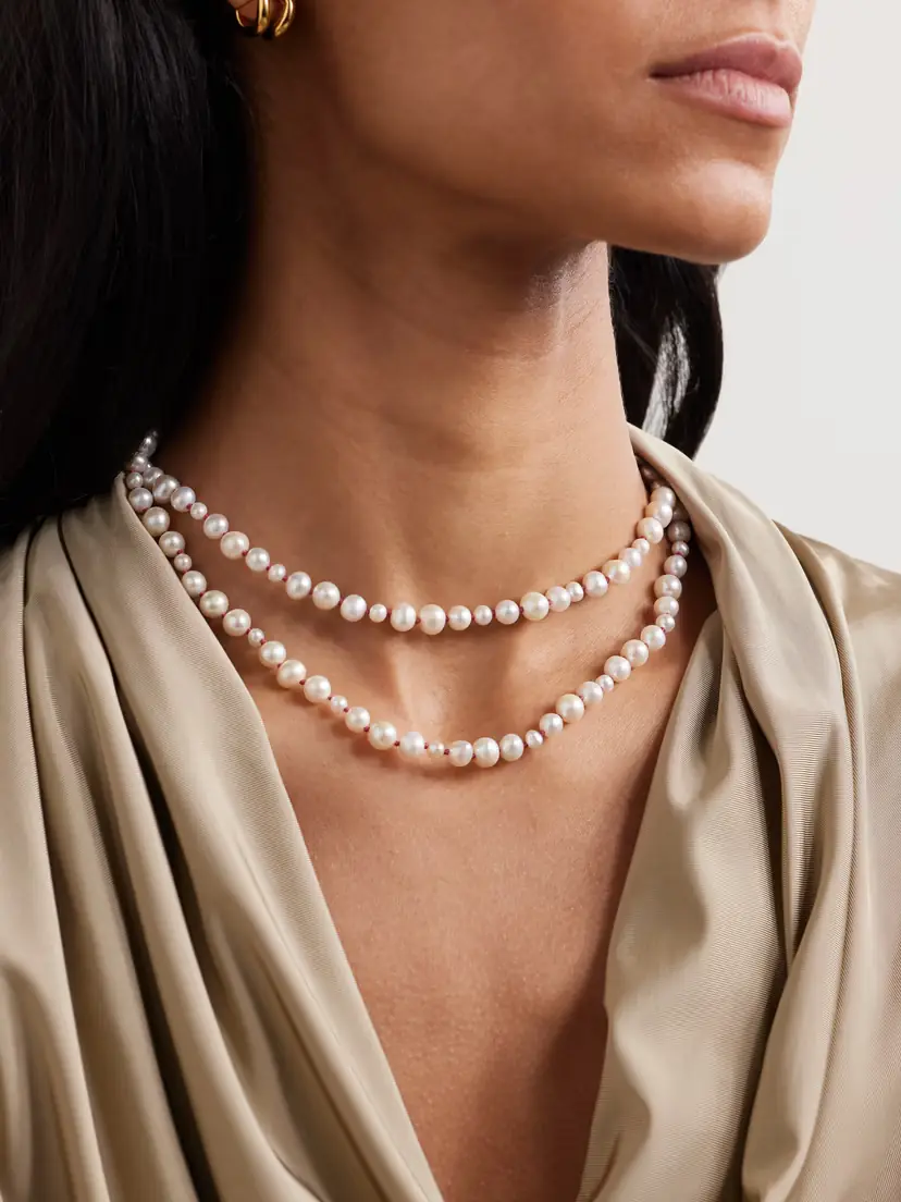 Loren Stewart Opera 14-karat Gold Freshwater Pearl Necklace | Thumbnail 2