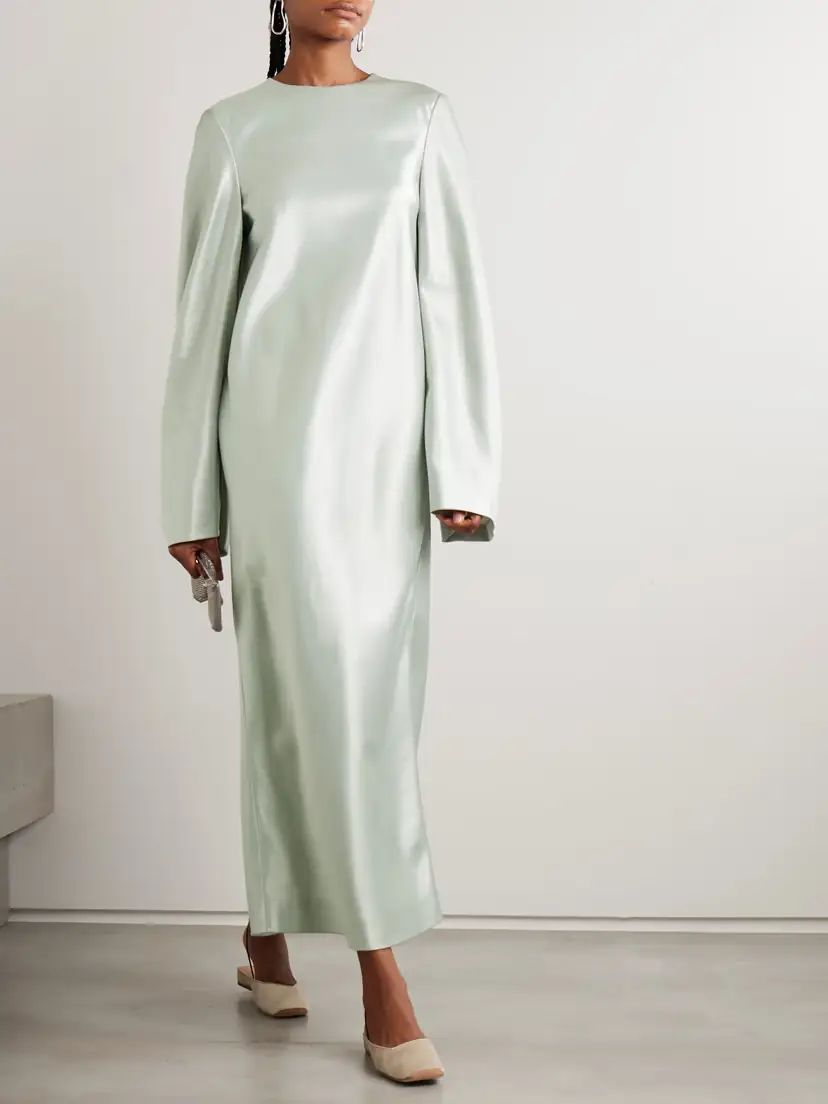 Calvin Klein Collection Alba Duchesse-satin Midi Dress | Thumbnail 2 Calvin Klein Collection Alba Duchesse-satin Midi Dress | Thumbnail 2