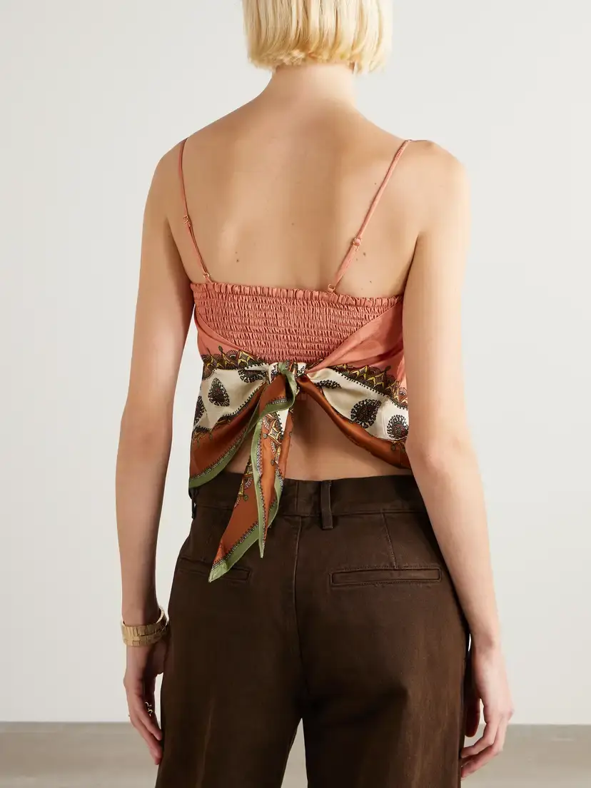 ALÉMAIS Contina Printed Satin-jacquard Top | Thumbnail 3 ALÉMAIS Contina Printed Satin-jacquard Top | Thumbnail 3