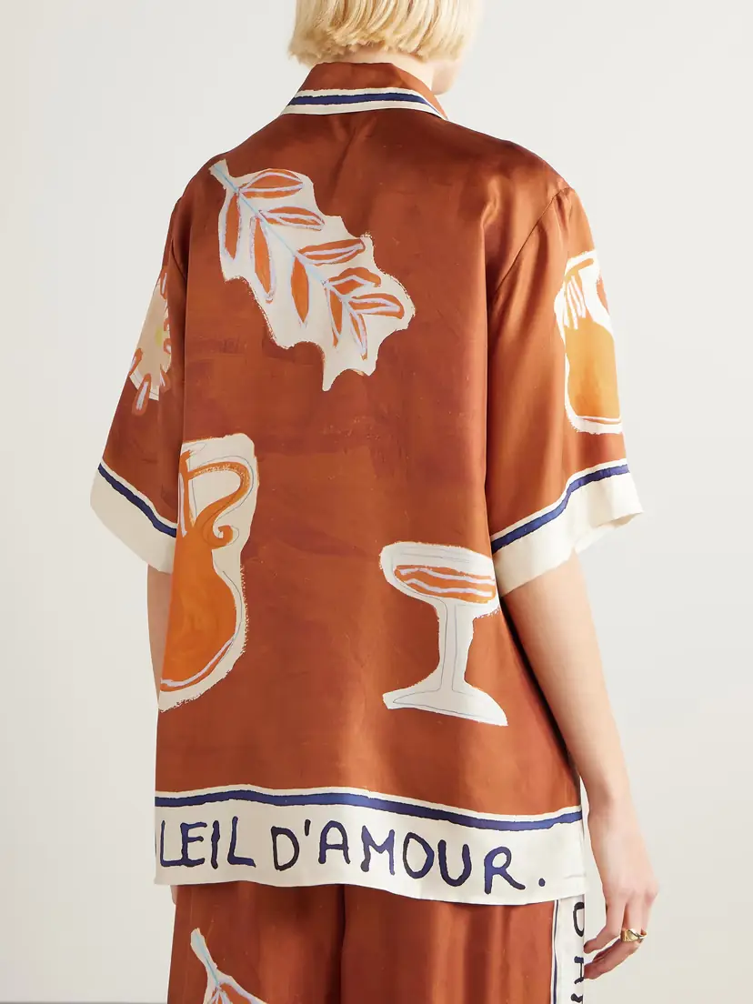 ALÉMAIS Soleil D'amour Printed Silk-twill Shirt | Thumbnail 4 ALÉMAIS Soleil D'amour Printed Silk-twill Shirt | Thumbnail 4
