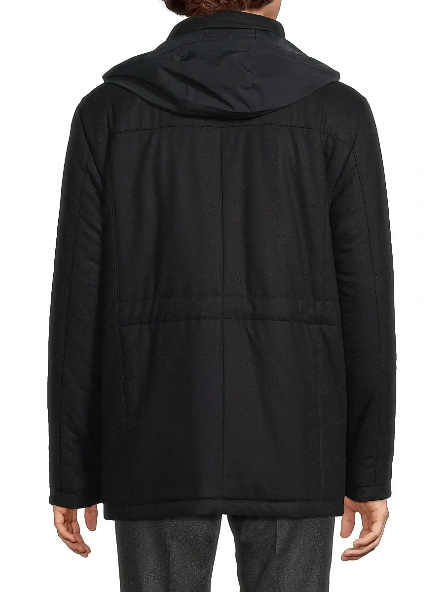 CORNELIANI Men's Cashmere-Nylon Car Coat | Thumbnail 5 CORNELIANI Men's Cashmere-Nylon Car Coat | Thumbnail 5