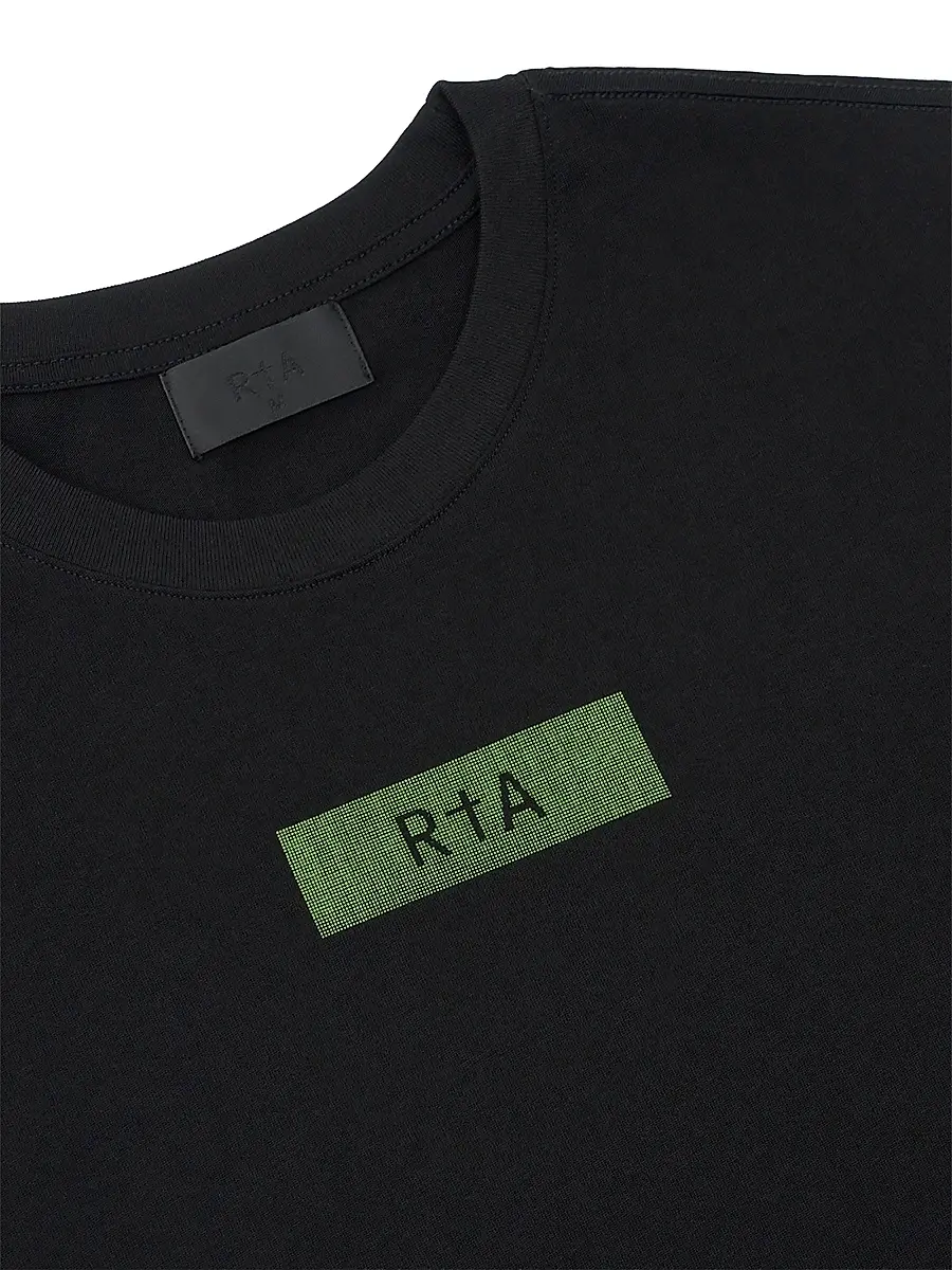 RTA Men's Liam Logo Cotton T-Shirt - Black Binary Logo | Thumbnail 3 RTA Men's Liam Logo Cotton T-Shirt - Black Binary Logo | Thumbnail 3