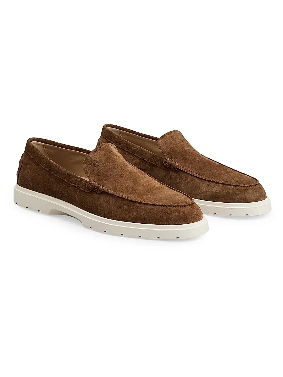 Tod's Men's Pantofola Suede Slip-On Loafers | Thumbnail 2 Tod's Men's Pantofola Suede Slip-On Loafers | Thumbnail 2