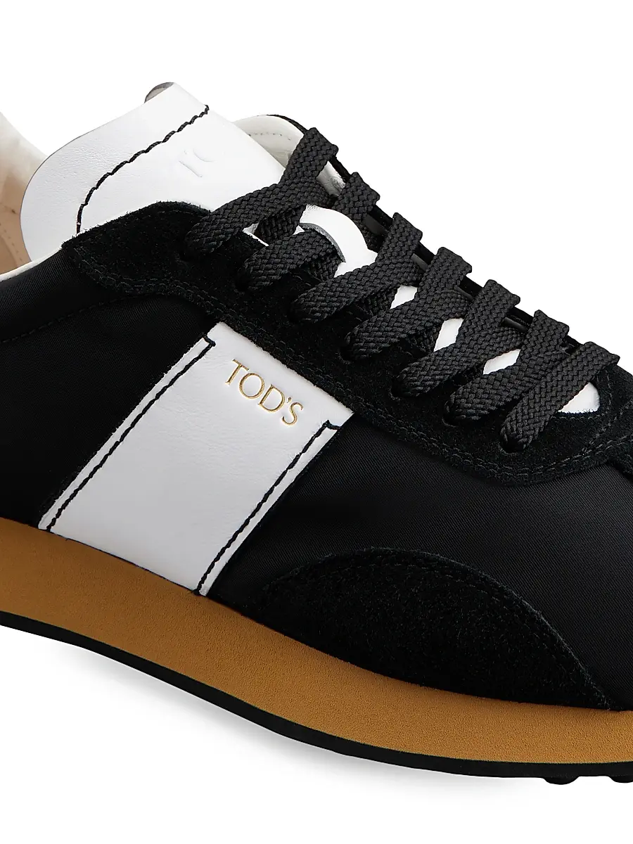 Tod's Men's T Vintage Low-Top Sneakers - Black | Thumbnail 5