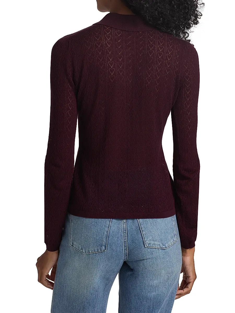 Generation Love Women's Channah Heart Pointelle Knit Sweater | Thumbnail 5 Generation Love Women's Channah Heart Pointelle Knit Sweater | Thumbnail 5