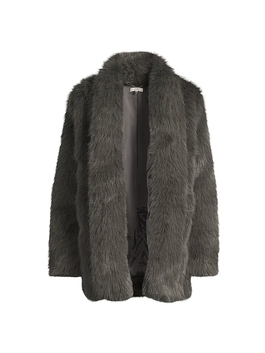 Et Ochs Women's Cooper Pelted Coat - Charcoal | Image 1 Et Ochs Women's Cooper Pelted Coat - Charcoal | Image 1