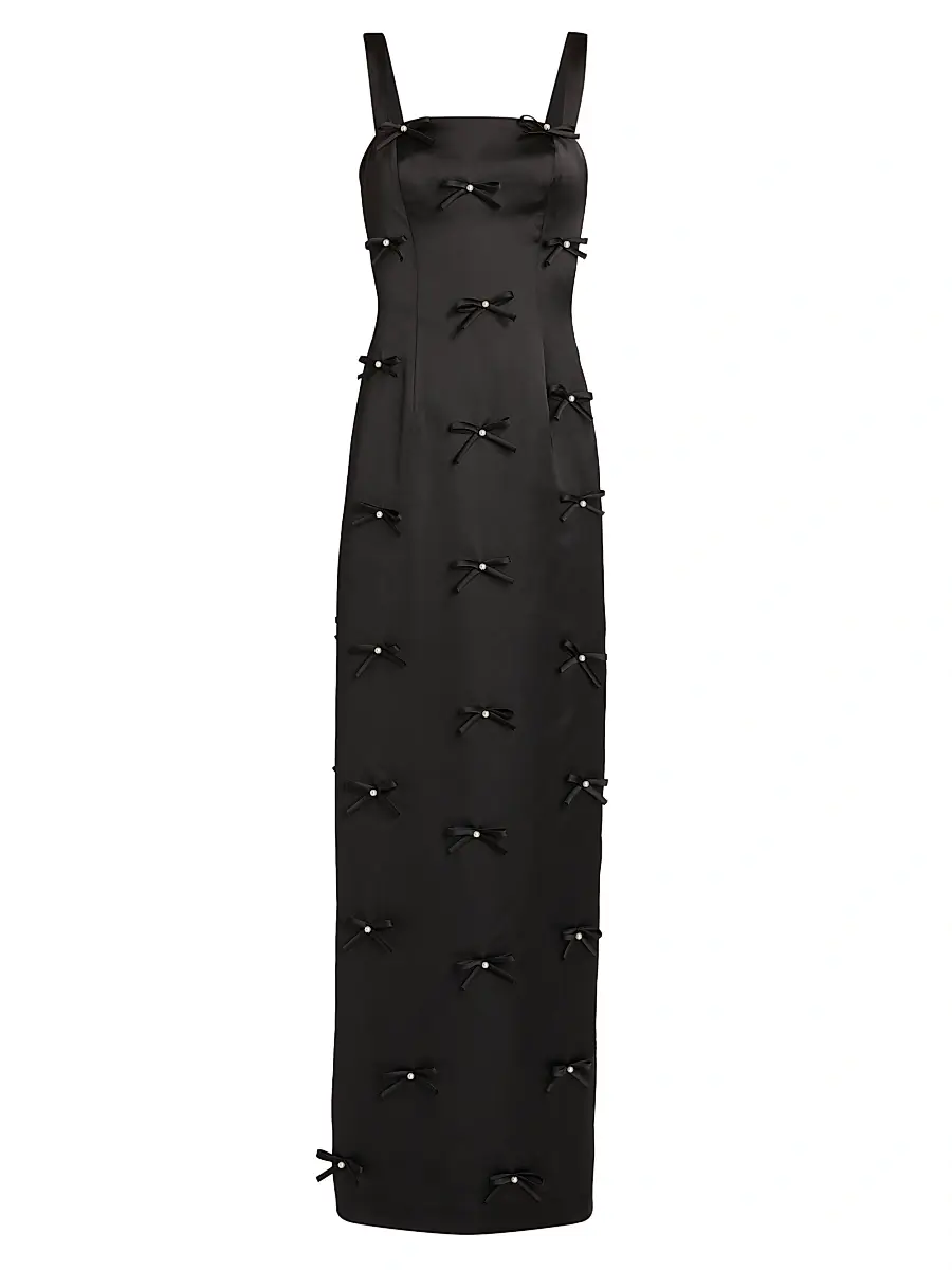 As It May Women's Amora Embellished Bow Satin Gown | Image 1 As It May Women's Amora Embellished Bow Satin Gown | Image 1