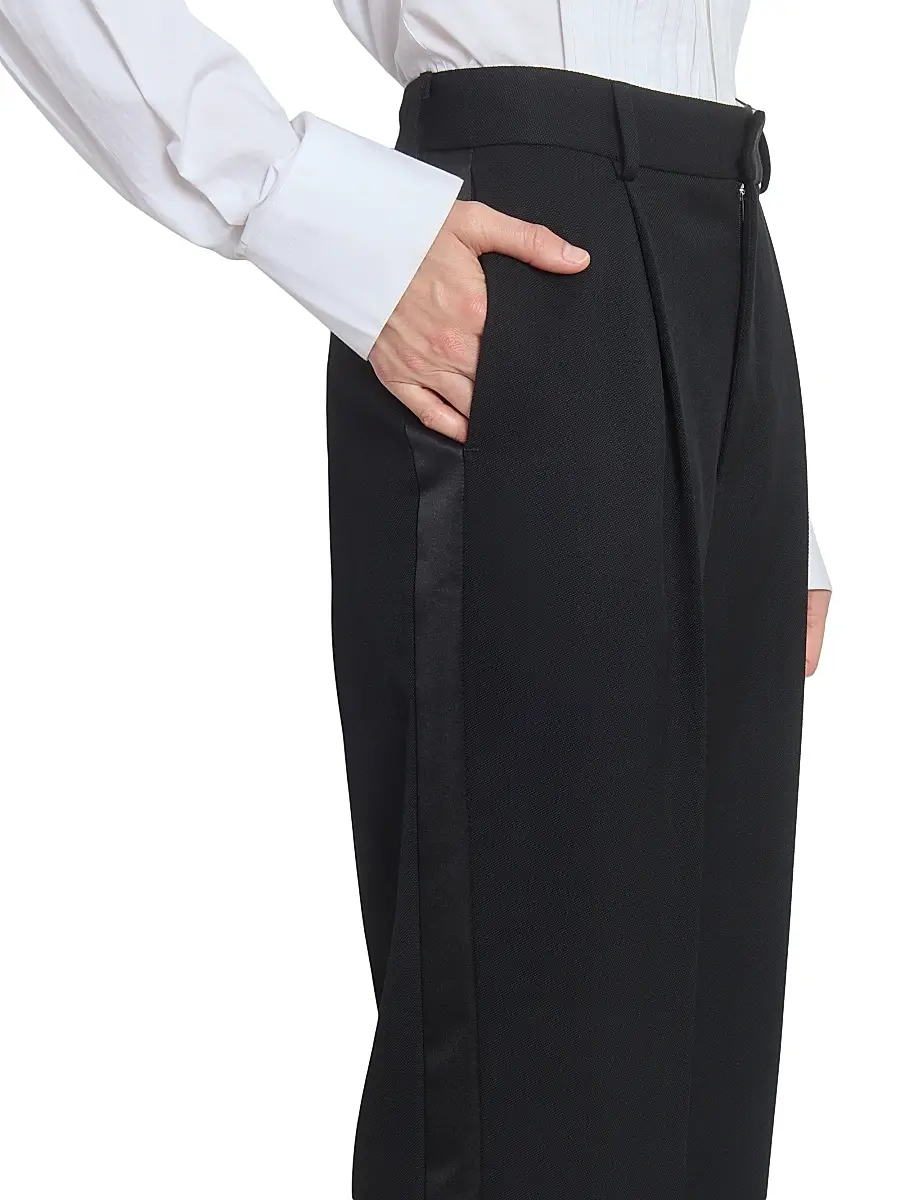 Victoria Beckham Women's Tailored Straight-Leg Trousers - Black | Thumbnail 6