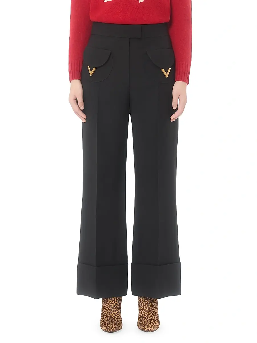 Valentino Women's Crepe Couture Trousers | Thumbnail 2 Valentino Women's Crepe Couture Trousers | Thumbnail 2