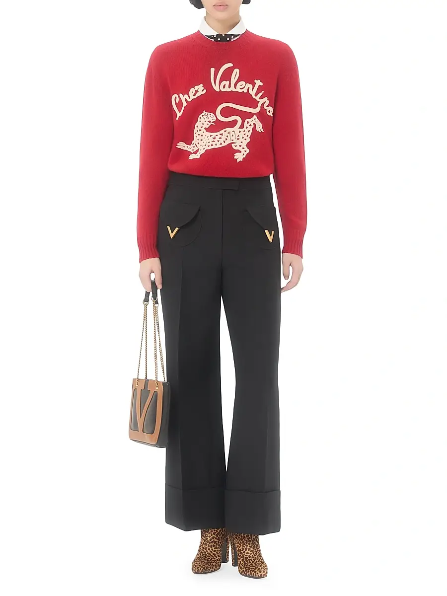 Valentino Women's Crepe Couture Trousers | Thumbnail 6 Valentino Women's Crepe Couture Trousers | Thumbnail 6