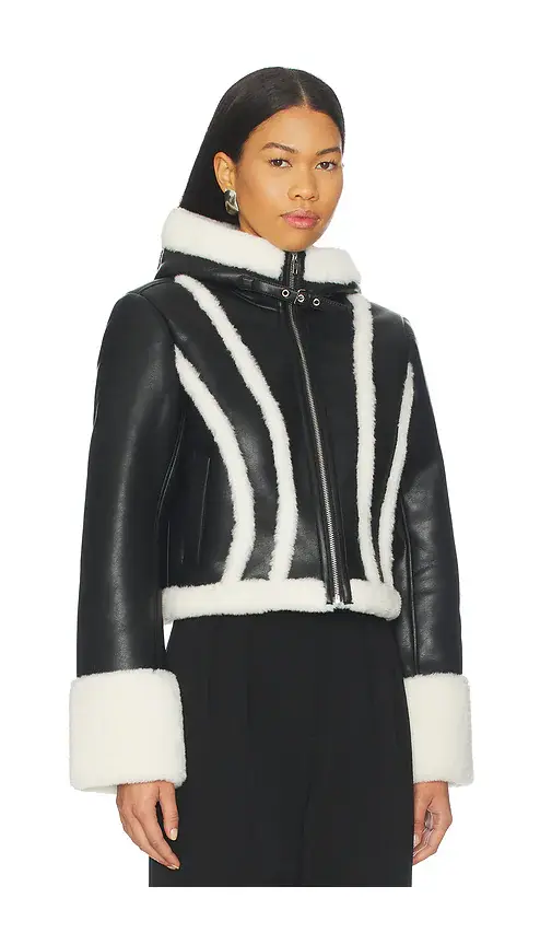 Fleur du Mal Leather & Fur Collar Jacket | Thumbnail 2 Fleur du Mal Leather & Fur Collar Jacket | Thumbnail 2