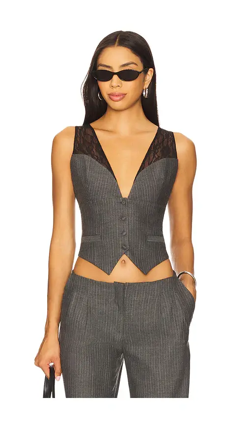 Ceren Ocak Lace Detailed Vest Top | Image 1 Ceren Ocak Lace Detailed Vest Top | Image 1