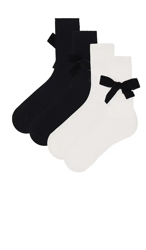 Lovers and Friends Jocelyn Bow Socks 2 Pack | Thumbnail 2
