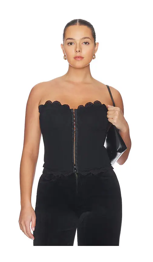 GOOD AMERICAN Matte Jersey Lace Trim Bustier | Thumbnail 2 GOOD AMERICAN Matte Jersey Lace Trim Bustier | Thumbnail 2
