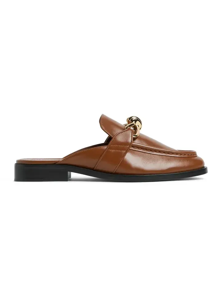 Bottega Veneta Astaire Calfskin Loafer Mules