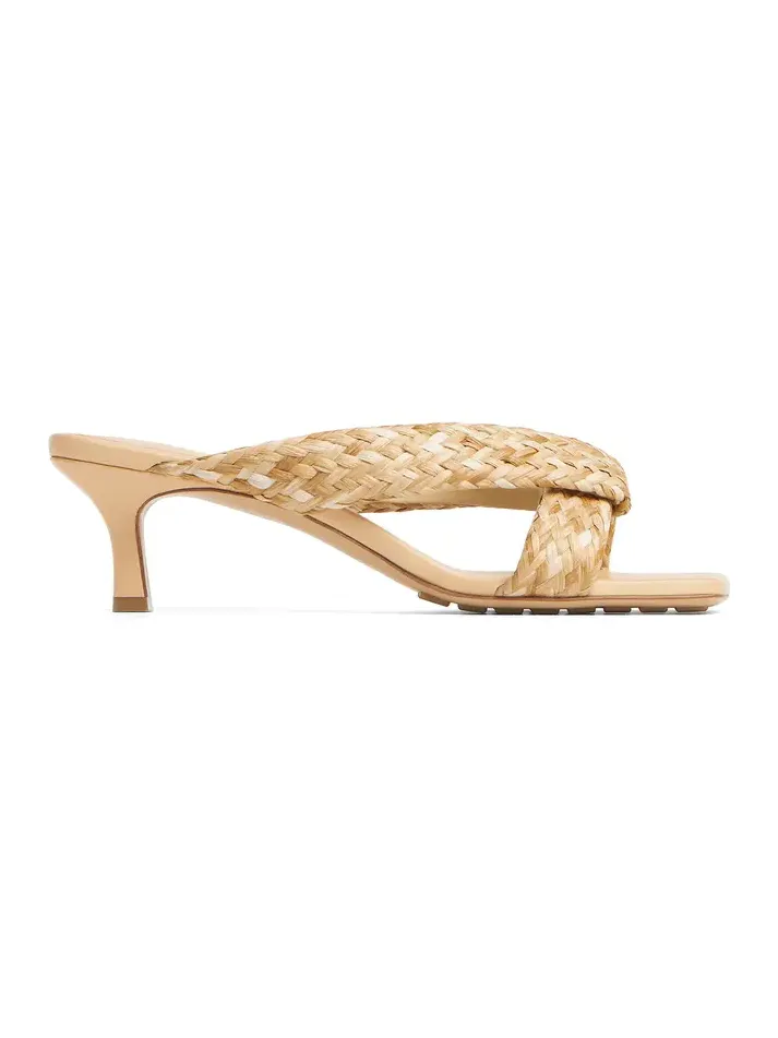 Riva 50mm Raffia Mules