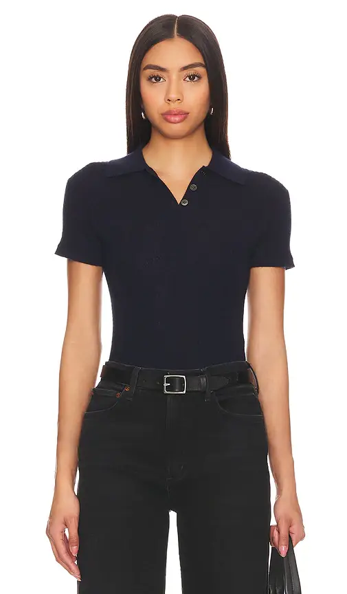 Guest In Residence Shrunken Polo Top | Image 1 Guest In Residence Shrunken Polo Top | Image 1