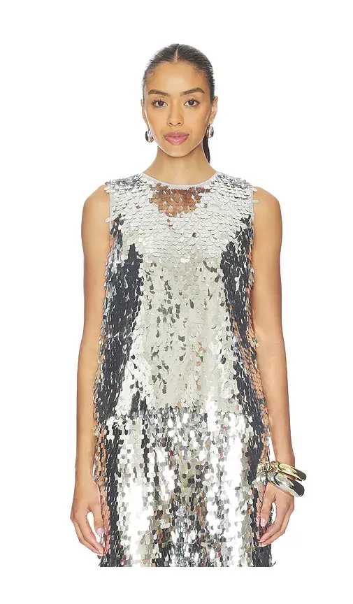 SIMONMILLER Shirley Sequin Top | Image 1 SIMONMILLER Shirley Sequin Top | Image 1