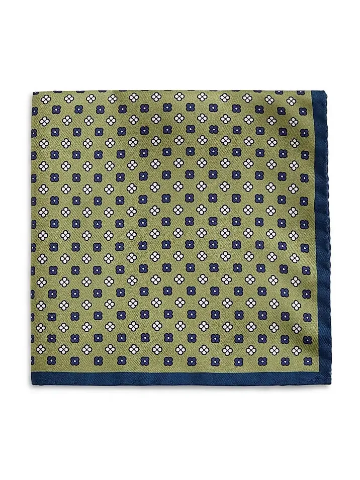 Saks Fifth Avenue Men's Mini Flower Silk Pocket Square