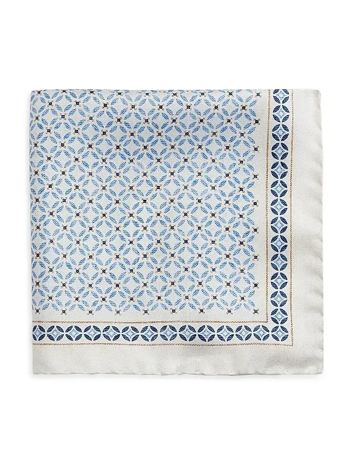 Saks Fifth Avenue Men's Floral Silk Pocket Square