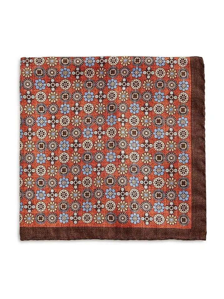 Men's Floral Silk Pocket Square Men's Floral Silk Pocket Square