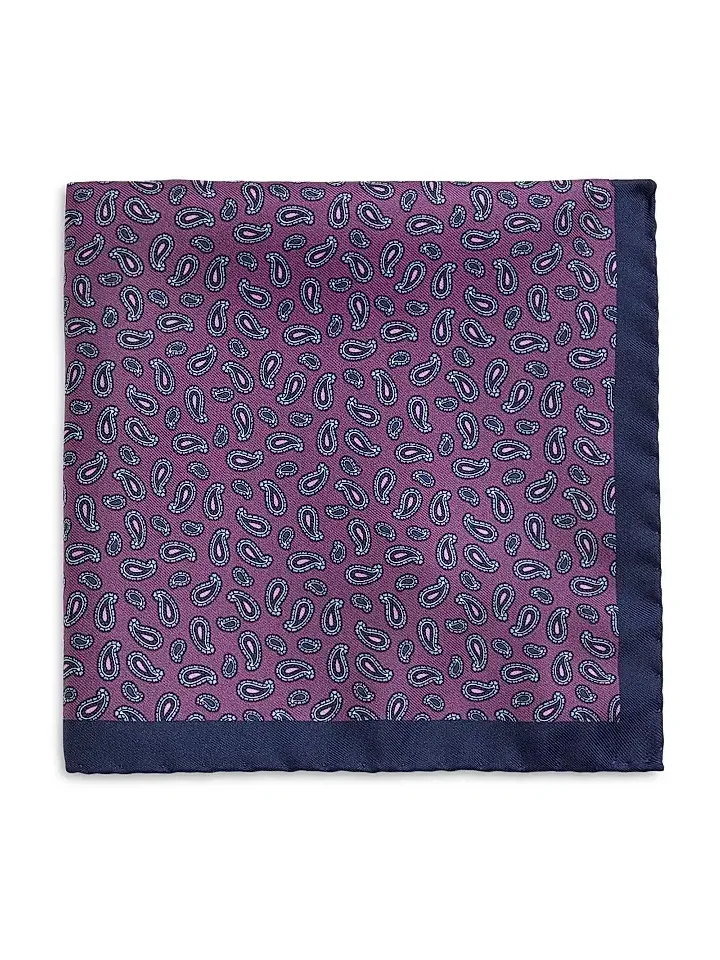 Saks Fifth Avenue Men's Paisley Silk Pocket Square