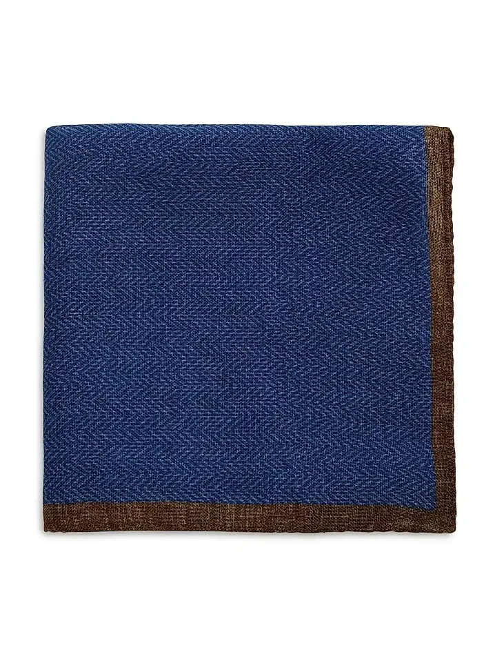 Saks Fifth Avenue Men's Chevron Silk Pocket Square