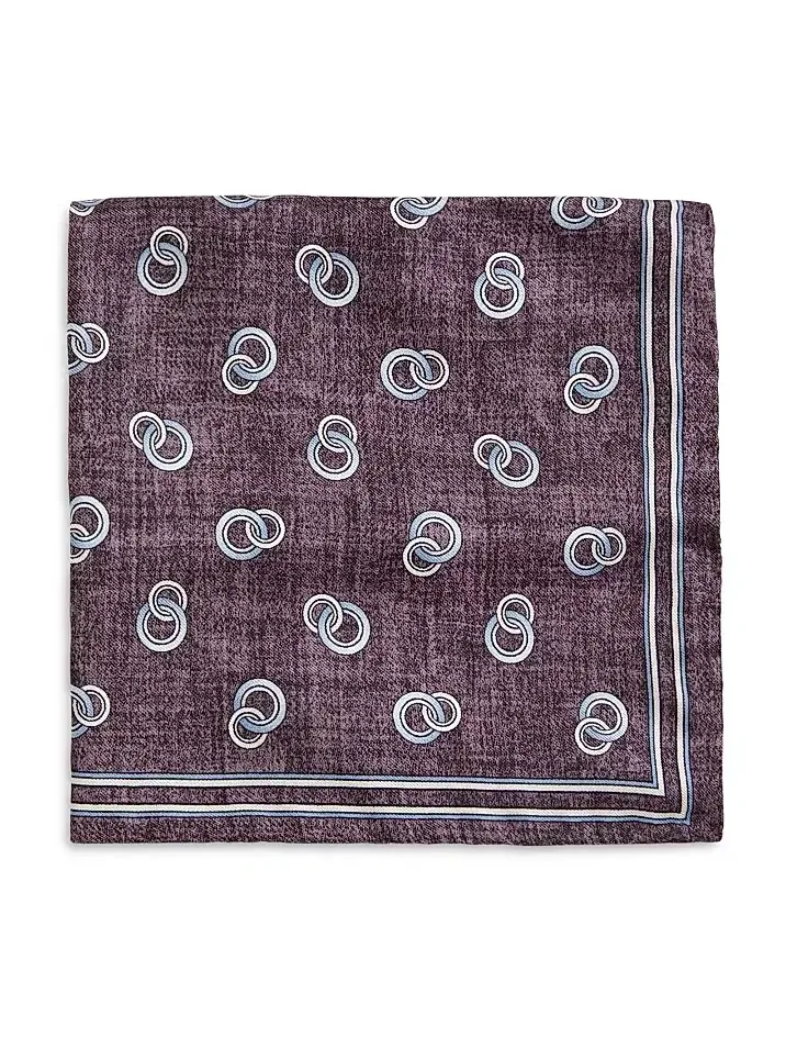 Saks Fifth Avenue Men's Ring Silk Pocket Square
