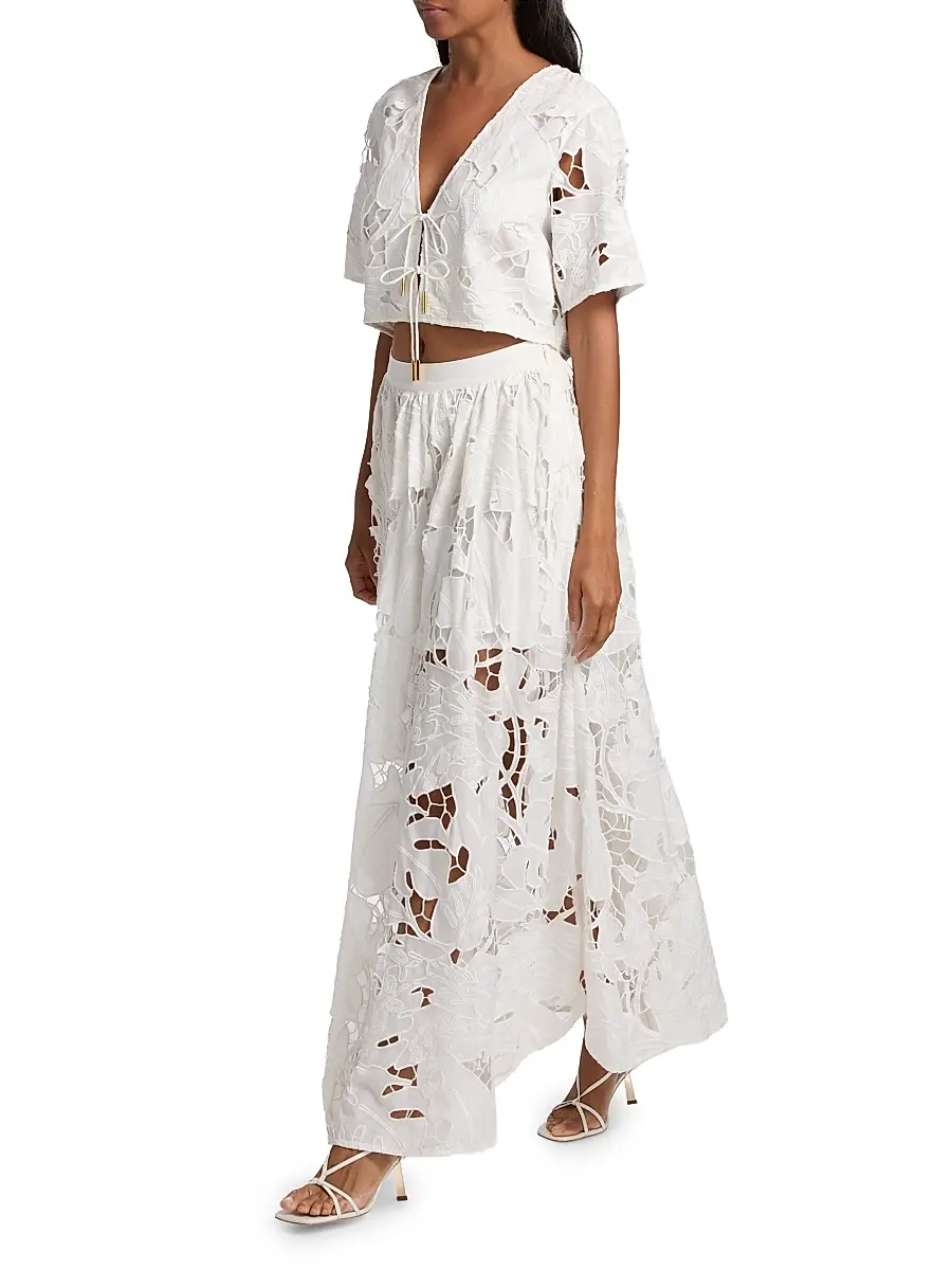 Amur Women's Mich Eyelet Maxi Skirt | Thumbnail 2