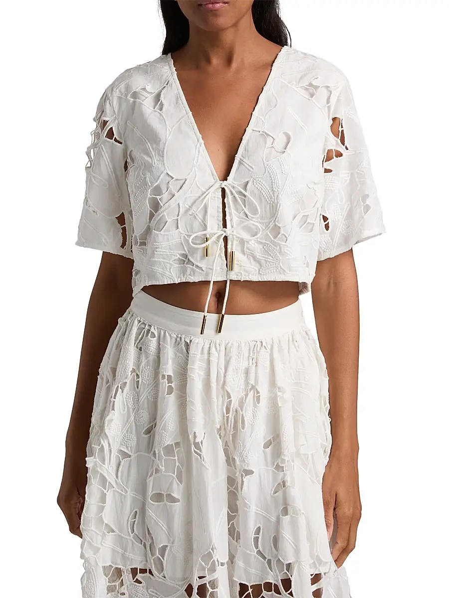 Amur Women's Tani Eyelet Top | Thumbnail 3