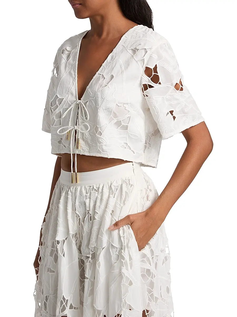 Amur Women's Tani Eyelet Top | Thumbnail 4
