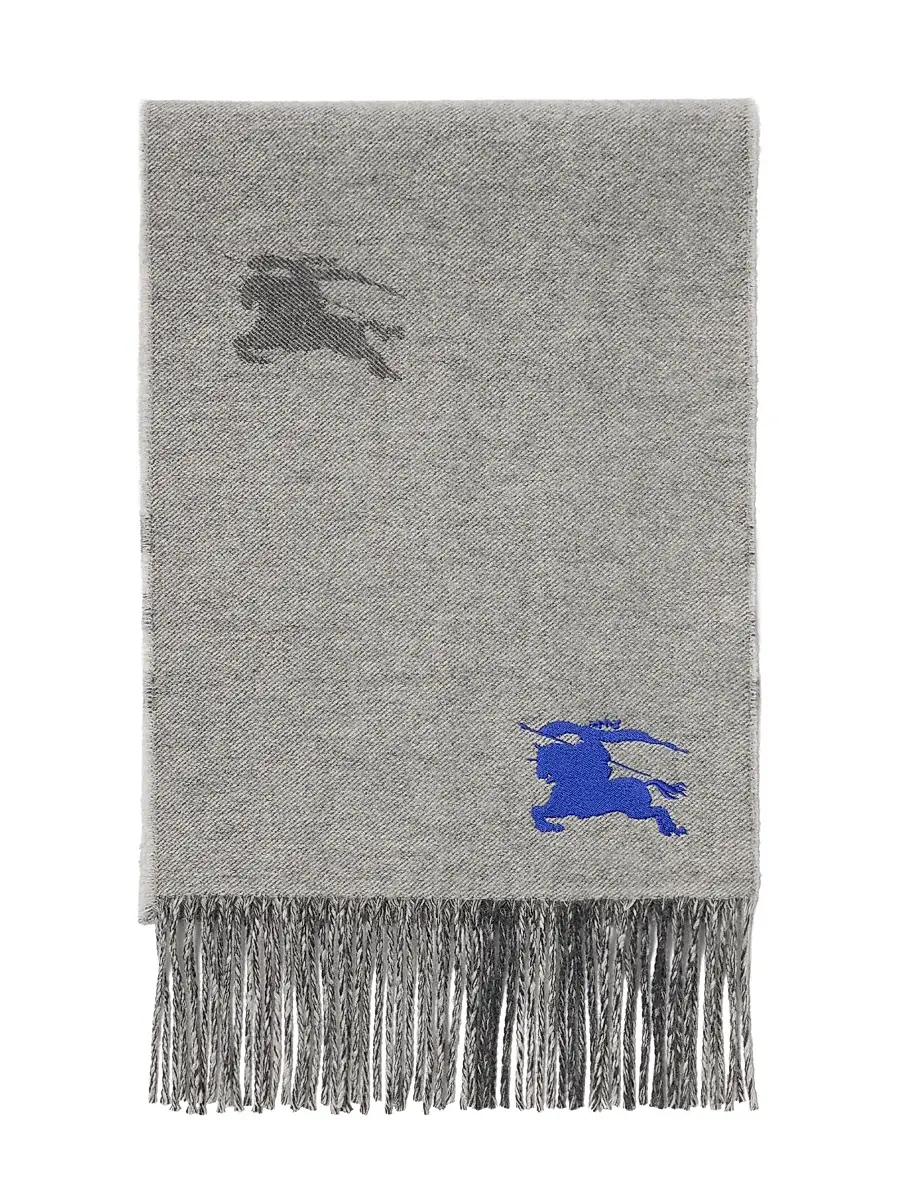 Burberry Women's Reversible Cashmere Scarf - Mitten Grey | Thumbnail 2 Burberry Women's Reversible Cashmere Scarf - Mitten Grey | Thumbnail 2