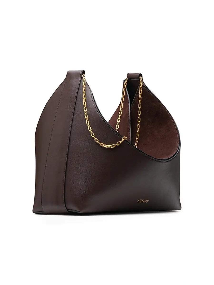 Neous Women's Modern Evening Pavo West Leather & Suede Bag - Dark Chocolate | Thumbnail 2 Neous Women's Modern Evening Pavo West Leather & Suede Bag - Dark Chocolate | Thumbnail 2