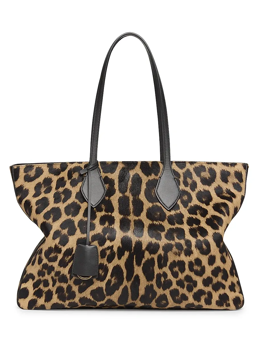Women's Star Leopard-Print Calf Hair Tote Bag - Natural Women's Star Leopard-Print Calf Hair Tote Bag - Natural