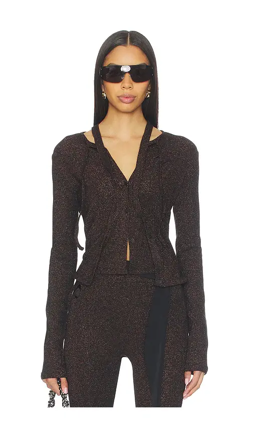 Ottolinger Double Closure Rib Cardigan | Image 1 Ottolinger Double Closure Rib Cardigan | Image 1
