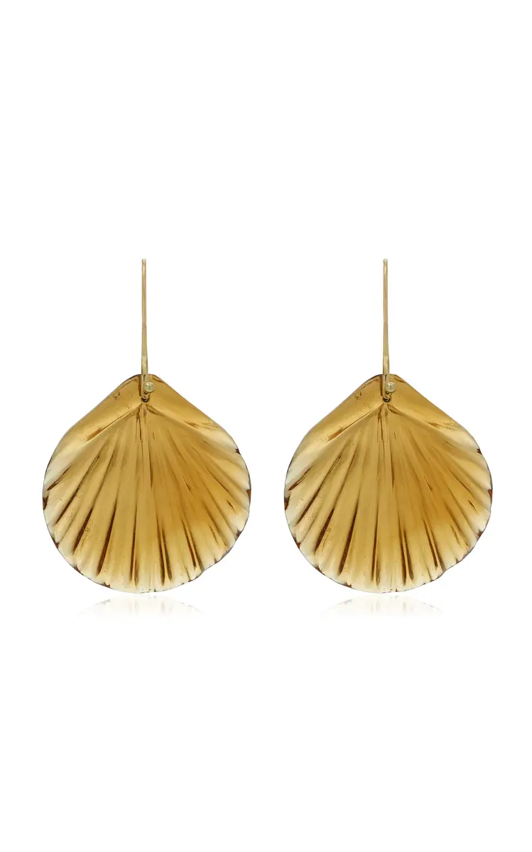 TEN THOUSAND THINGS Fan 18K Yellow Gold Citrine Earrings | Thumbnail 4 TEN THOUSAND THINGS Fan 18K Yellow Gold Citrine Earrings | Thumbnail 4