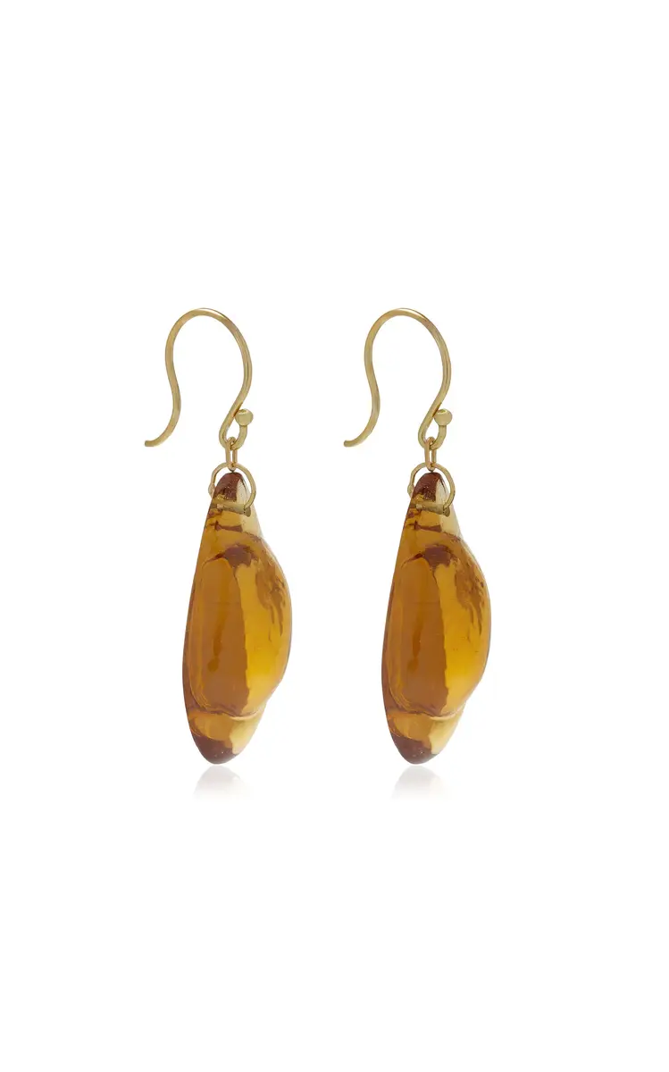 TEN THOUSAND THINGS Droplet 18K Yellow Gold Citrine Earrings | Thumbnail 3 TEN THOUSAND THINGS Droplet 18K Yellow Gold Citrine Earrings | Thumbnail 3