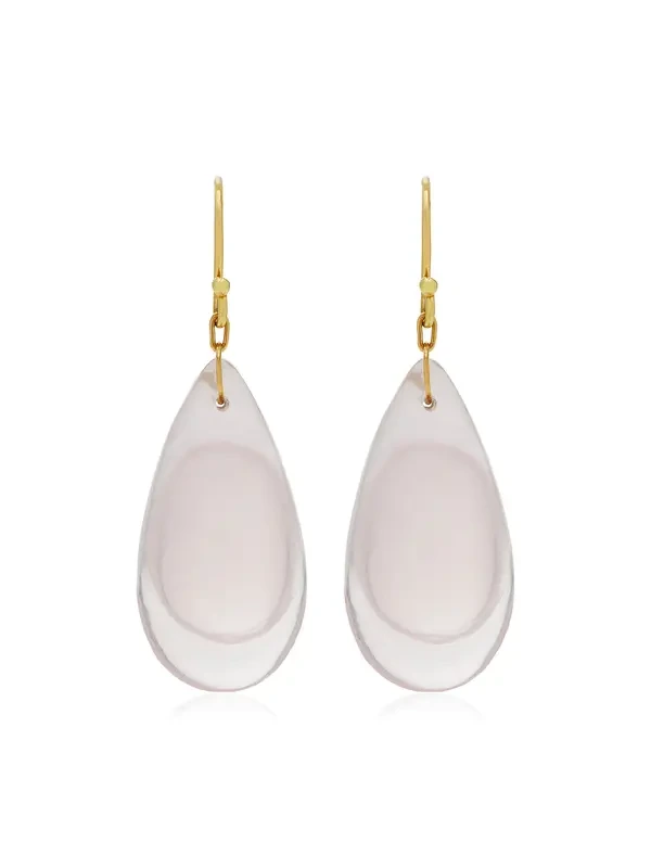 Droplet 18K Yellow Gold Quartz Earrings Droplet 18K Yellow Gold Quartz Earrings