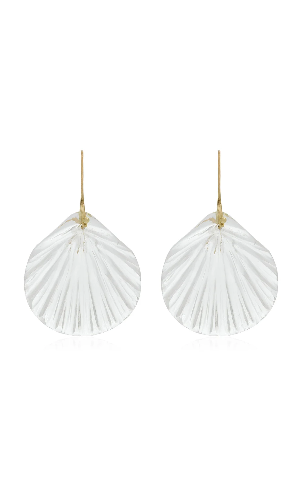 TEN THOUSAND THINGS Fan 18K Yellow Gold Crystal Earrings