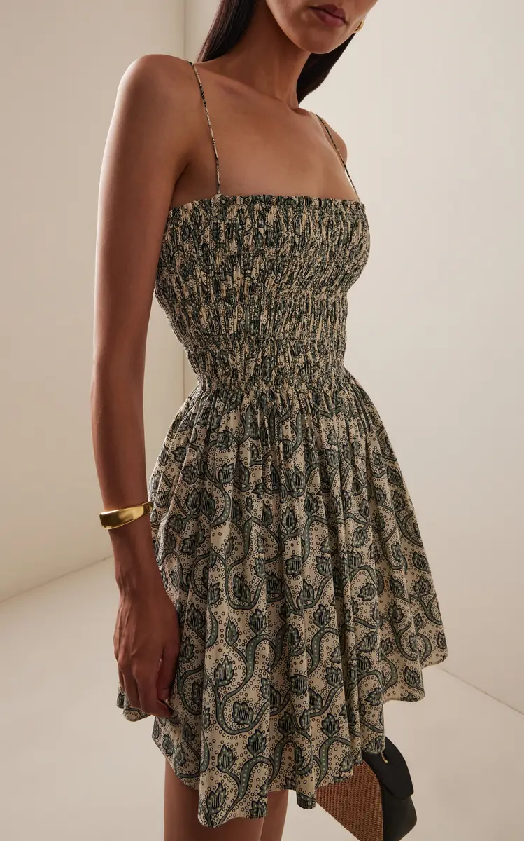 Matteau Shirred-Bodice Cotton Mini Dress | Thumbnail 3 Matteau Shirred-Bodice Cotton Mini Dress | Thumbnail 3